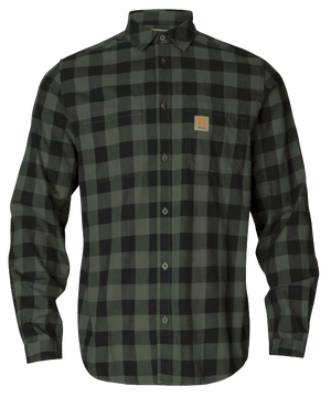 Härkila skandinavisk L/S-skjorte - Green check - Härkila