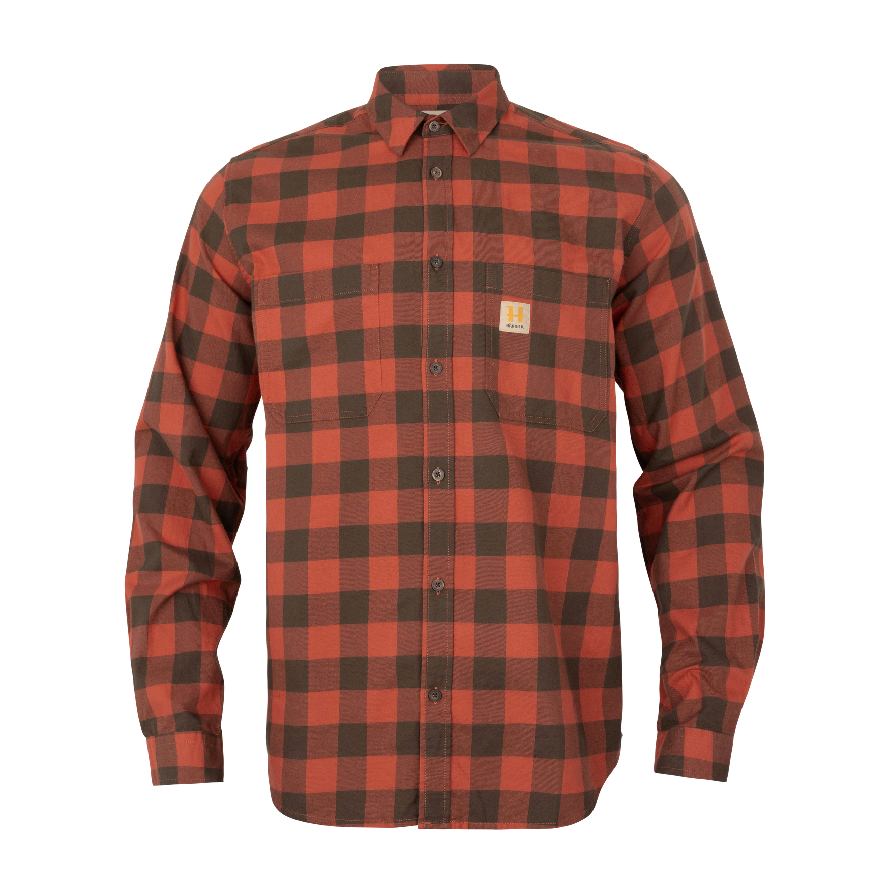 Härkila Scandinavian L/S Skjorte - Autumn orange check - Härkila