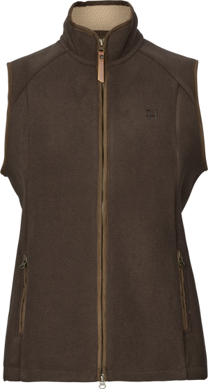 Sandhem Sherpa Fleecevest Kvinder - Demitasse brown