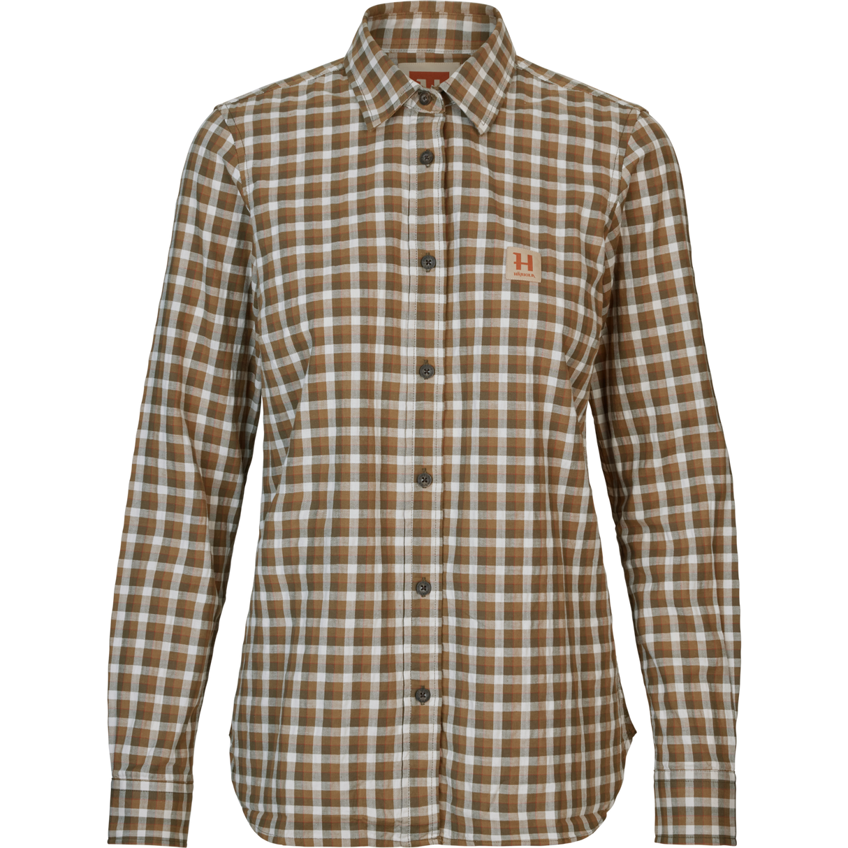 Härkila Fjell L/S-skjorte til kvinder Dark olive check - Härkila