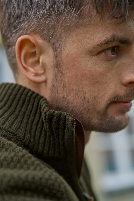 Vincent Merino Half Zip Pullover - Rosin