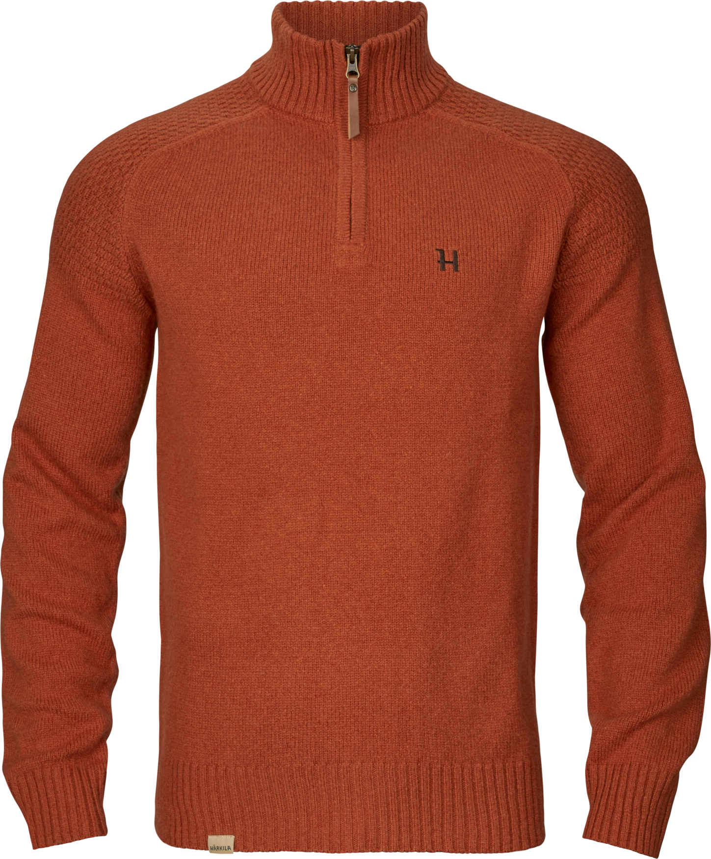Vincent Merino Half Zip Pullover - Bombay brown
