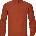Vincent Merino Half Zip Pullover - Bombay brown