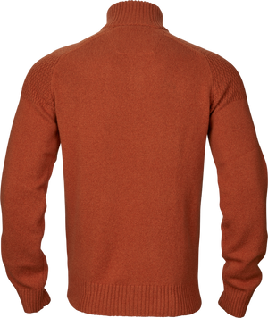 Vincent Merino Half Zip Pullover - Bombay brown