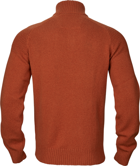 Vincent Merino Half Zip Pullover - Bombay brown