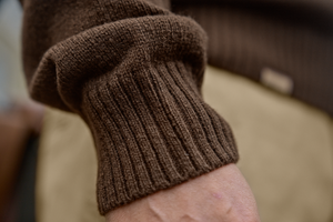 Vincent Merino Half Zip Pullover - Demitasse brown