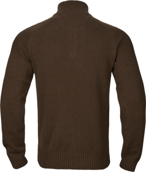 Vincent Merino Half Zip Pullover - Demitasse brown
