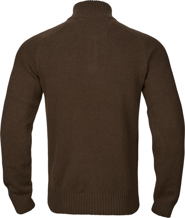 Vincent Merino Half Zip Pullover - Demitasse brown