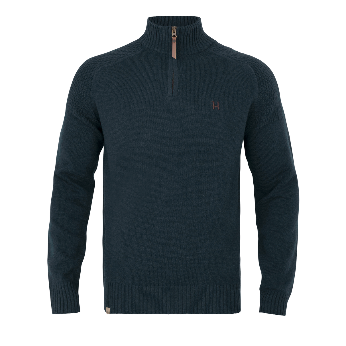 Vincent merino pullover med halv lynlås - Dark navy - Härkila