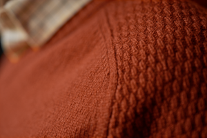 Vincent Merino V-Neck Pullover - Bombay brown