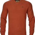 Vincent Merino V-Neck Pullover - Bombay brown