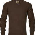 Vincent Merino V-Neck Pullover - Demitasse brown