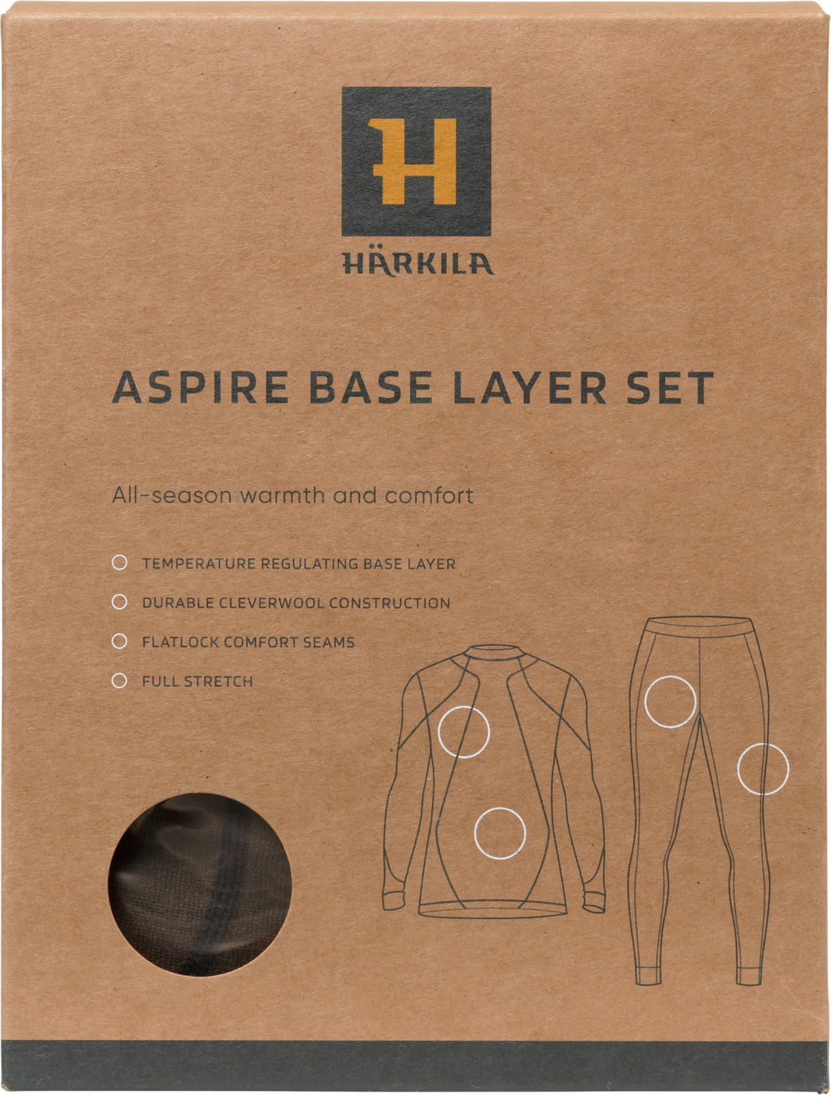 Härkila Aspire Base Layer-Sæt - Shadow brown