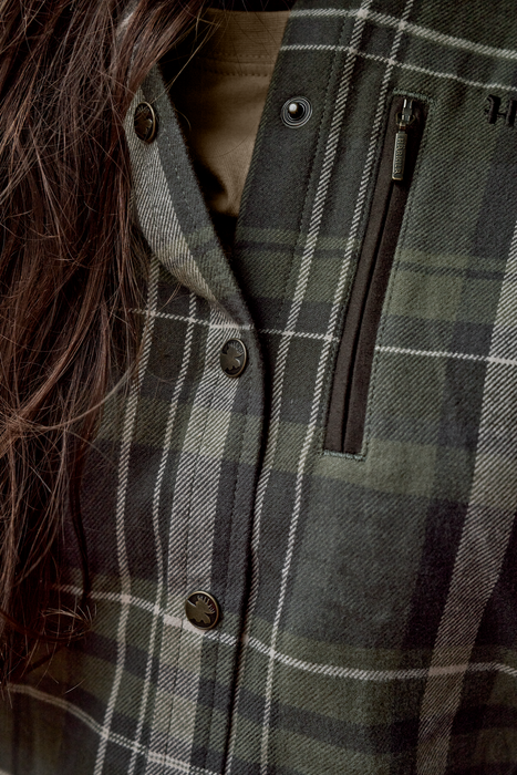 Pajala L/S Skjorte Kvinder - Olive check