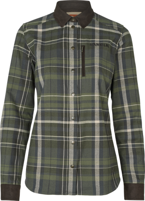 Pajala L/S Skjorte Kvinder - Olive check