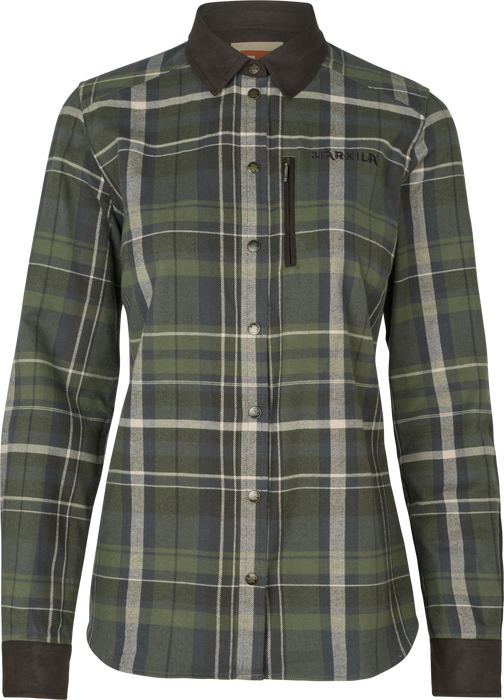 Pajala L/S Skjorte Kvinder - Olive check