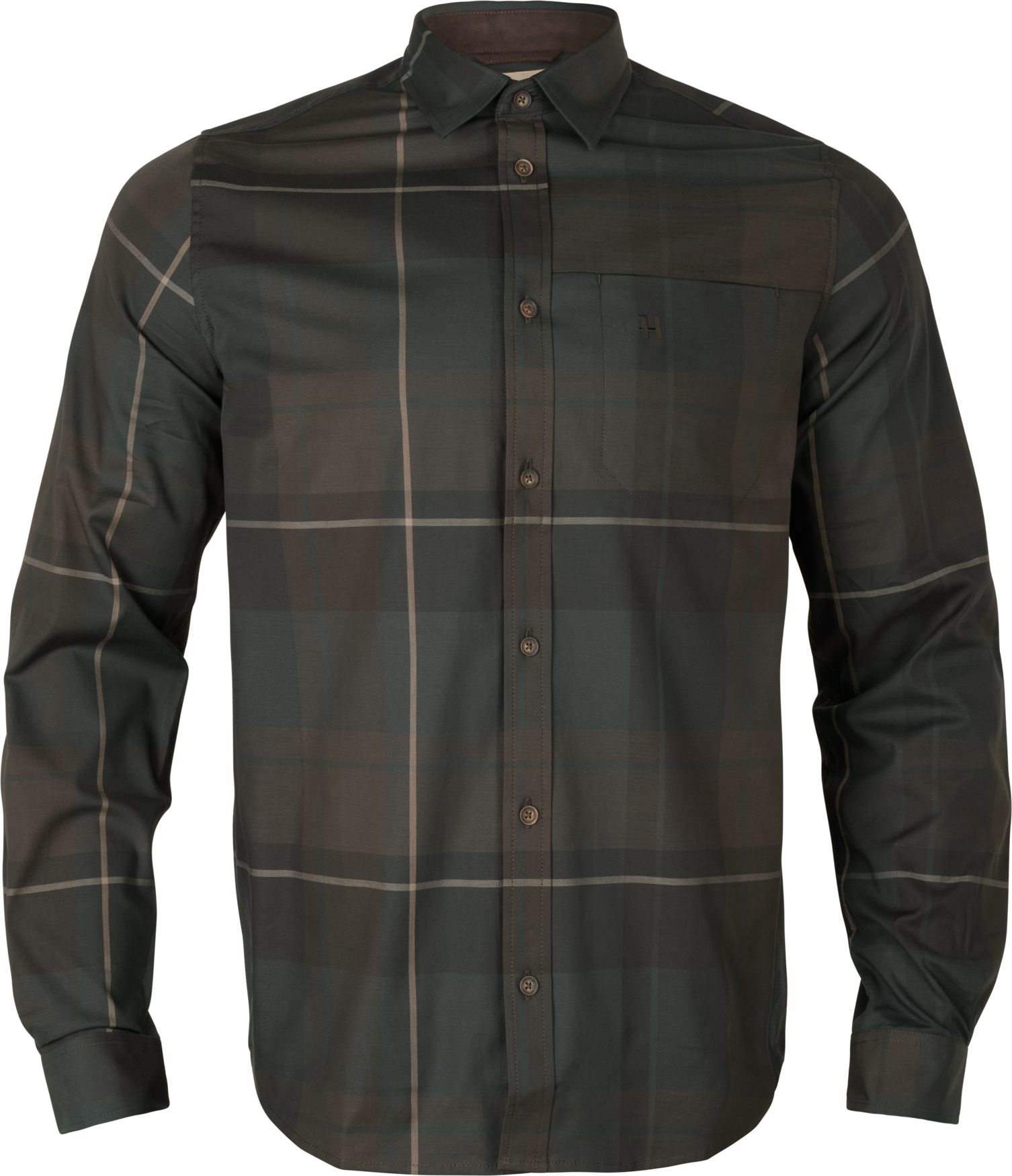Akse L/S Skjorte - Shadow brown check