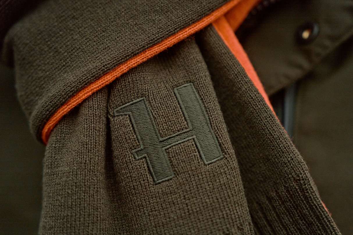 Härkila Reversible Tørklæde - Willow green/Orange