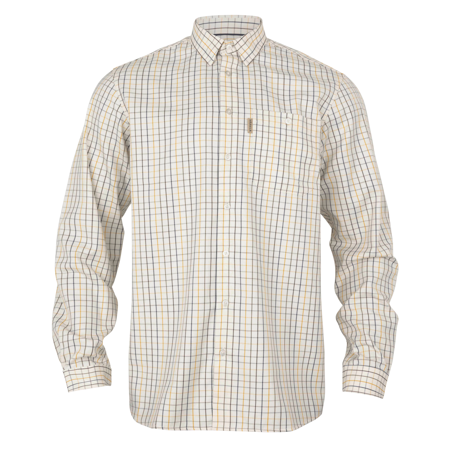 Haywood uldblanding L/S skjorte - Arrowwood yellow check - Härkila