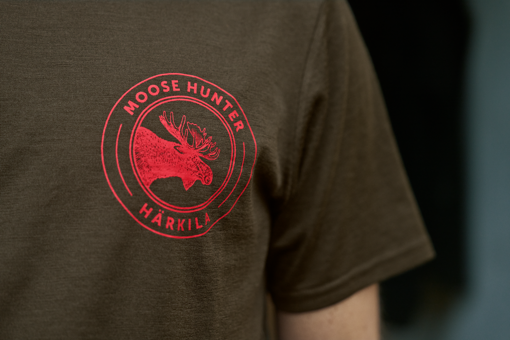 Härkila Game S/S T-Shirt - Willow green moose