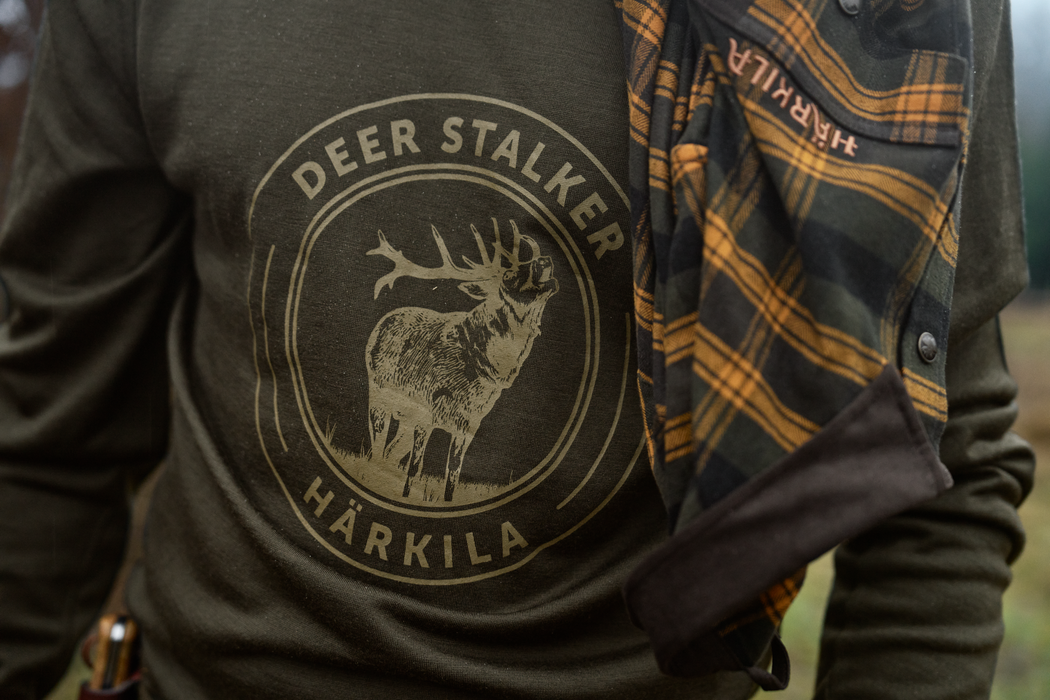Härkila Game L/S T-Shirt - Willow green stag