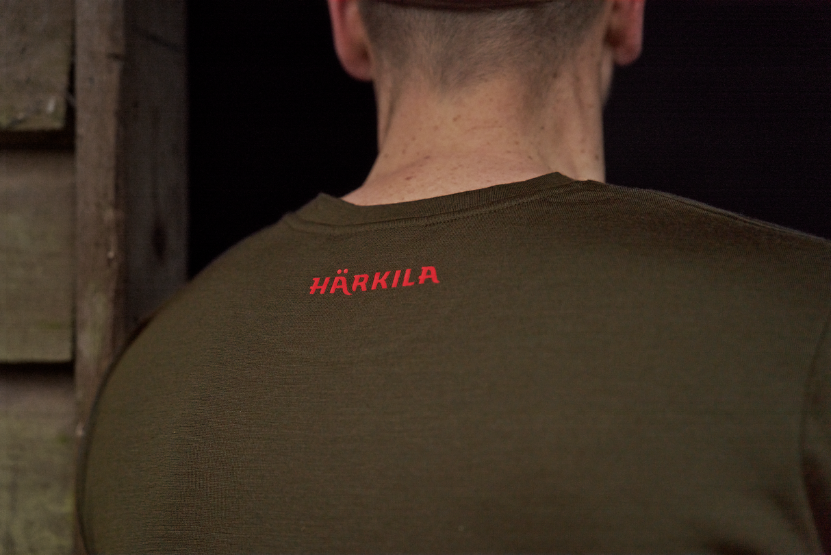 Härkila Game L/S T-Shirt - Willow green moose