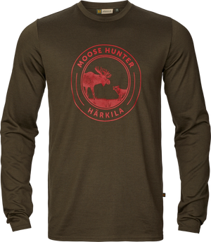 Härkila Game L/S T-Shirt - Willow green moose