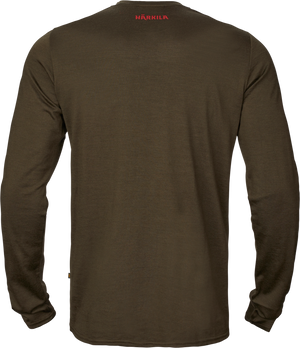Härkila Game L/S T-Shirt - Willow green moose