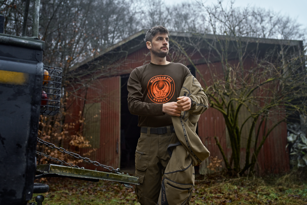 Härkila Game L/S T-Shirt - Shadow brown wildboar