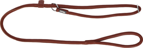 Hundeline Roma Slip rund læder - Cognac brun