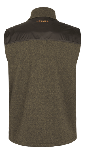 Härkila Kalix fleece vest - Willow green/Shadow brown - Härkila