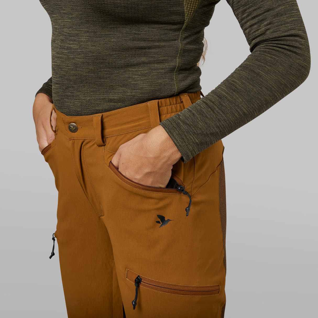 Larch membran bukser Women - Burnt clay - Seeland