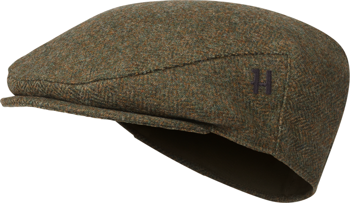 Kenmore Cl. Flat Cap - Forest green/Herringbone
