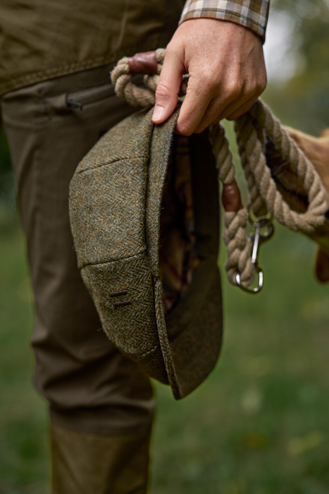 Kenmore Cl. Baker Boy Cap - Forest green/Herringbone