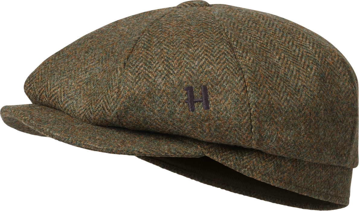Kenmore Cl. Baker Boy Cap - Forest green/Herringbone