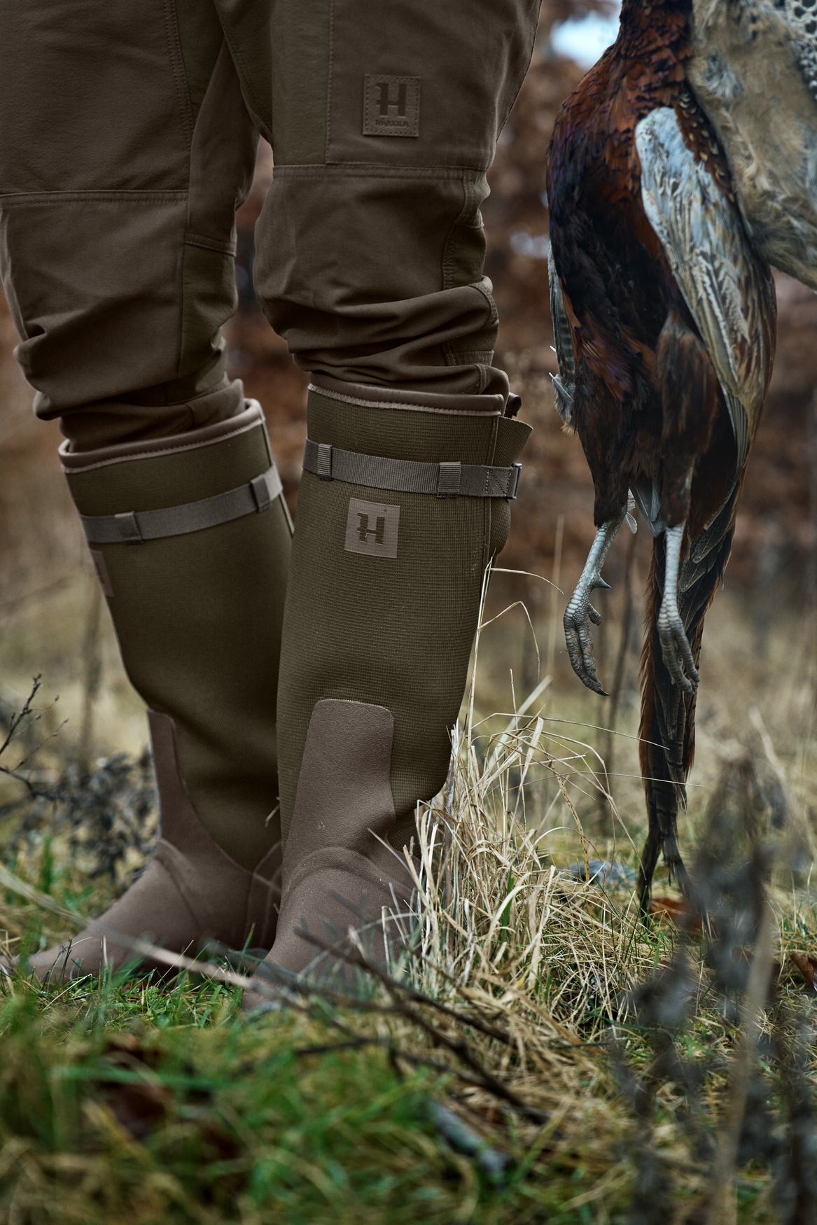 Forester Textile Gummistøvle - Willow green/Deep brown