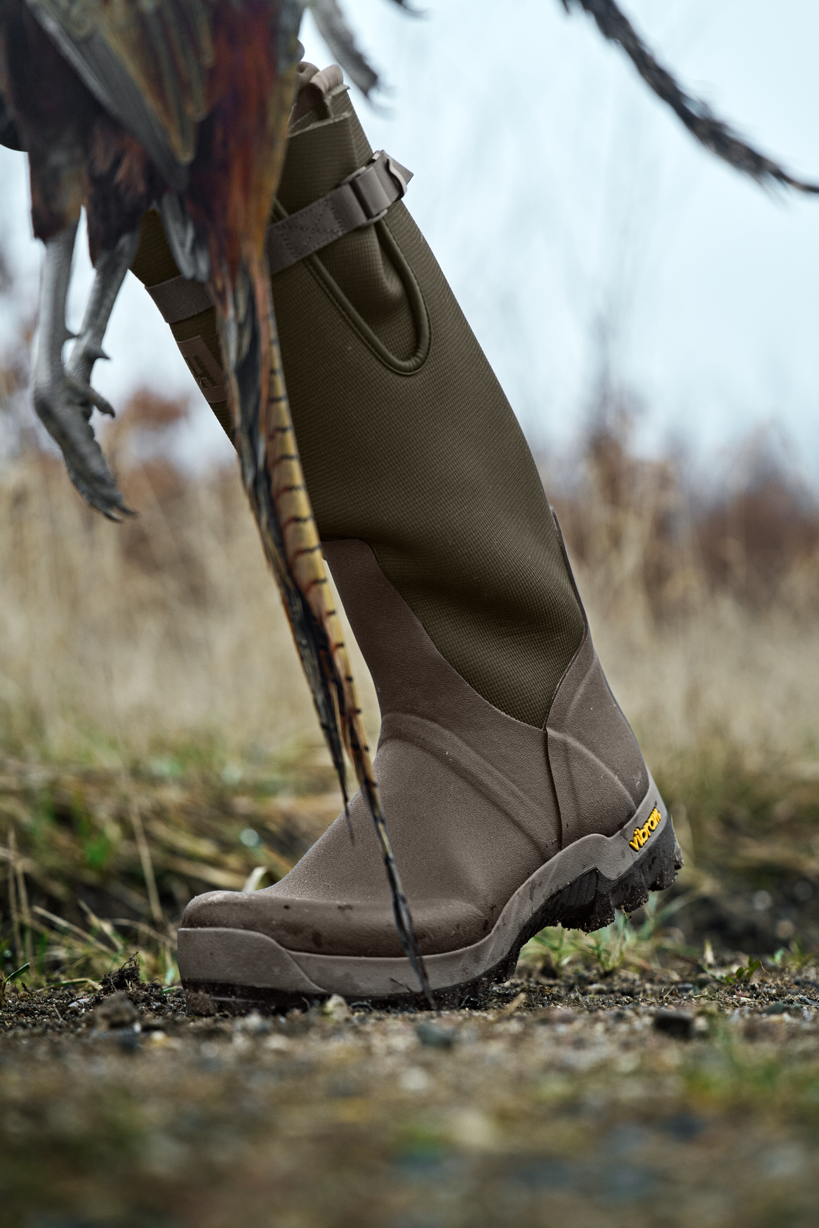 Forester Textile Gummistøvle - Willow green/Deep brown