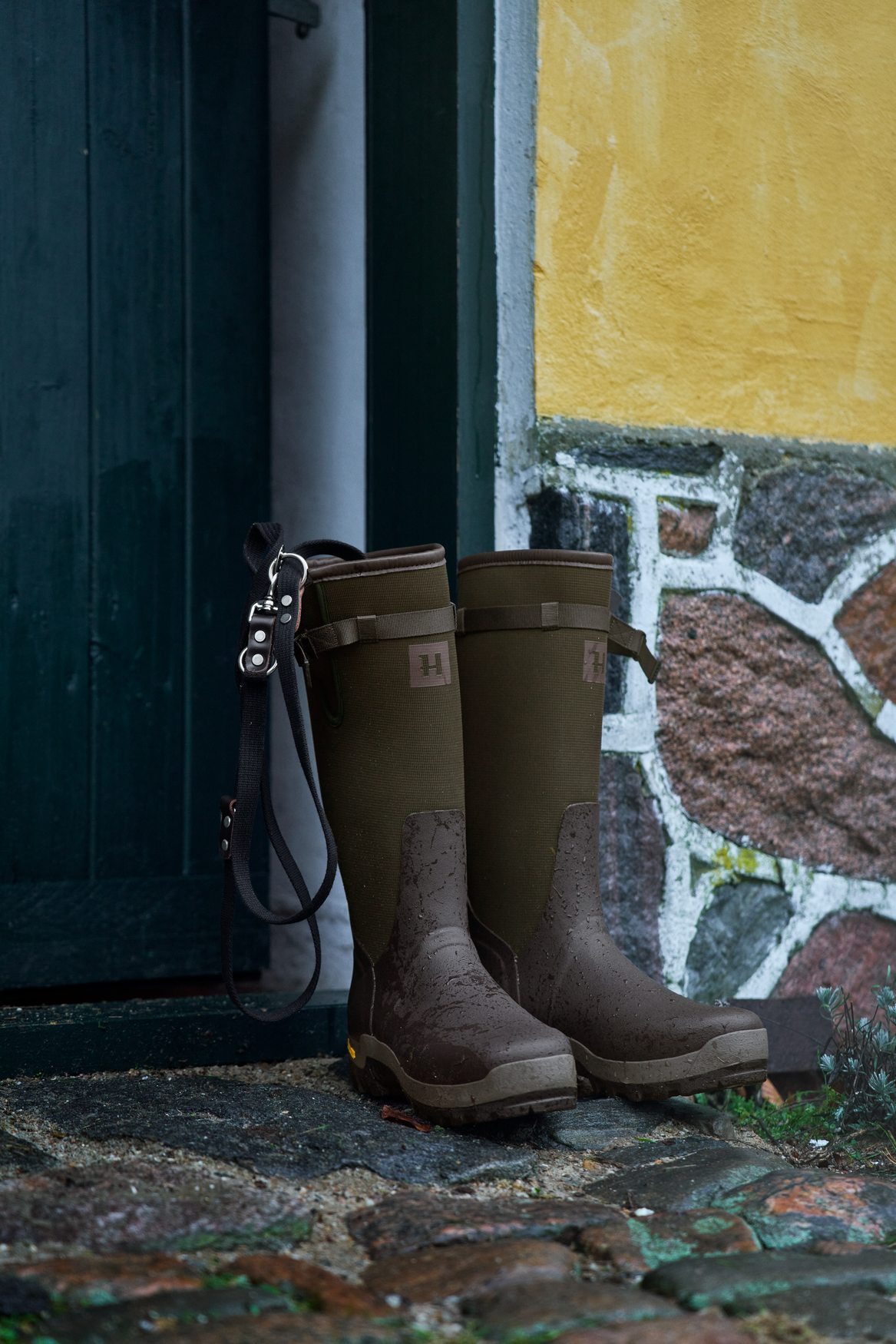 Forester Textile Gummistøvle - Willow green/Deep brown