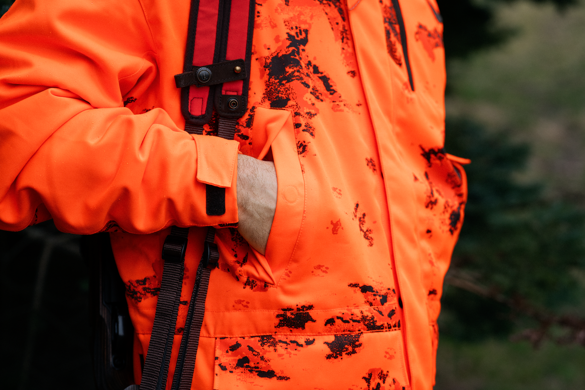Wildboar Pro Blaze camo HWS isoleret jakke - AXIS MSP®CE orange - Härkila