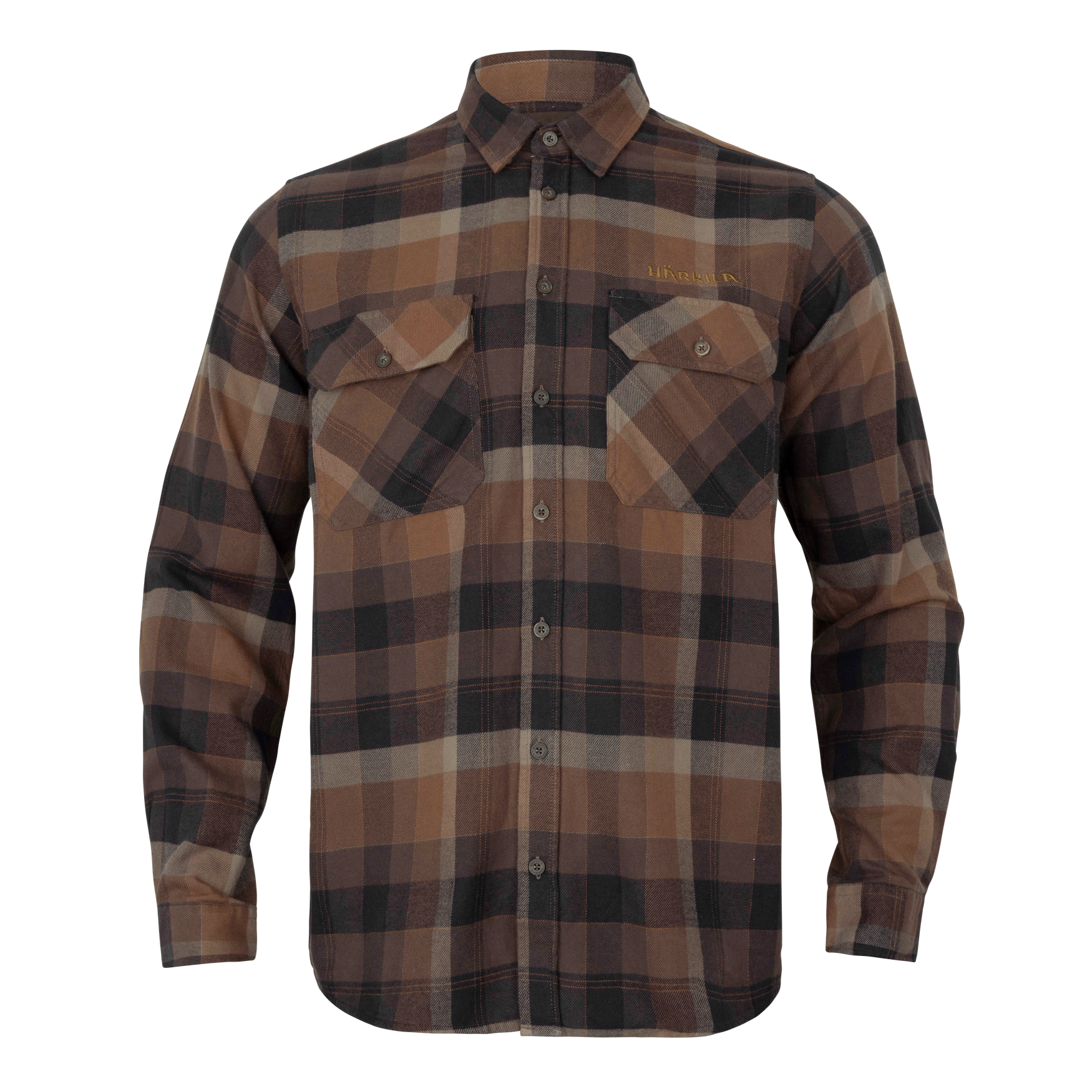 Asmund L/S skjorte - Rust brown check - Härkila