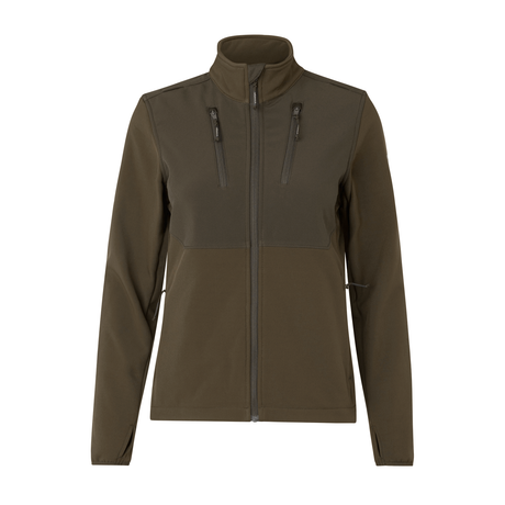 Härkila Scandinavian softshell-jakke W - Willow green/Shadow brown - Härkila