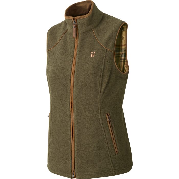 Sandhem Lady fleece vest Dusty lake green melange - Härkila