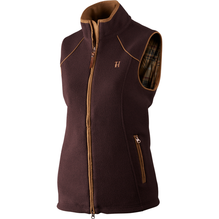 Sandhem Lady fleece vest Dark port melange - Härkila