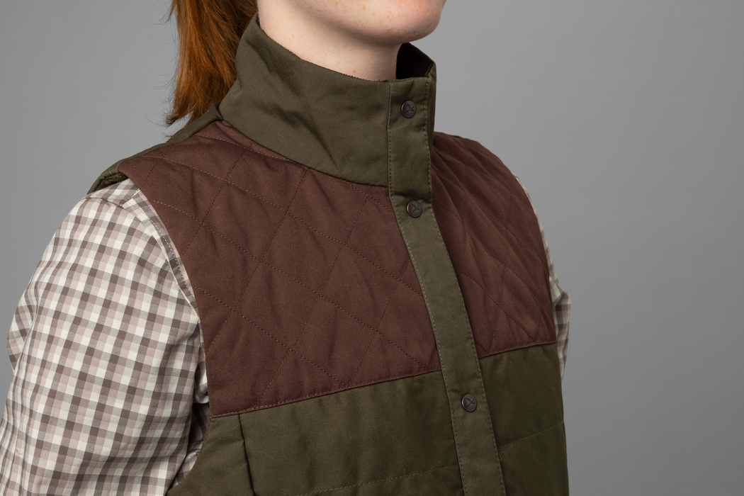 Retrieve vest Women Dark warm olive/Burgundy - Härkila