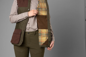 Retrieve vest Women Dark warm olive/Burgundy - Härkila