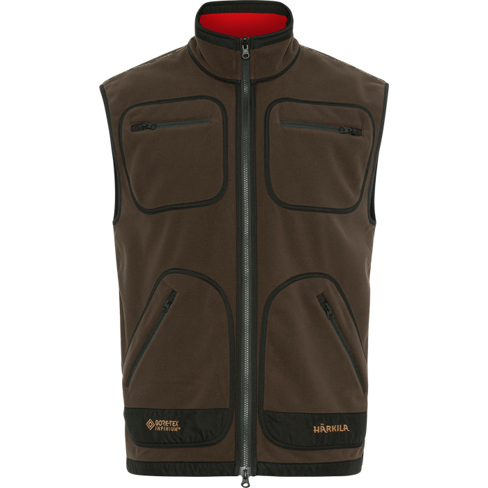 Kamko fleece vest Brown/Red - Härkila