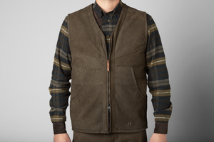Pro Hunter leather waistcoat Willow green - Härkila