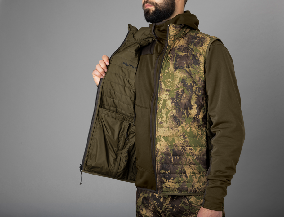 Deer Stalker camo reversible packable waistcoat Willow green/AXIS MSP®Forest - Härkila