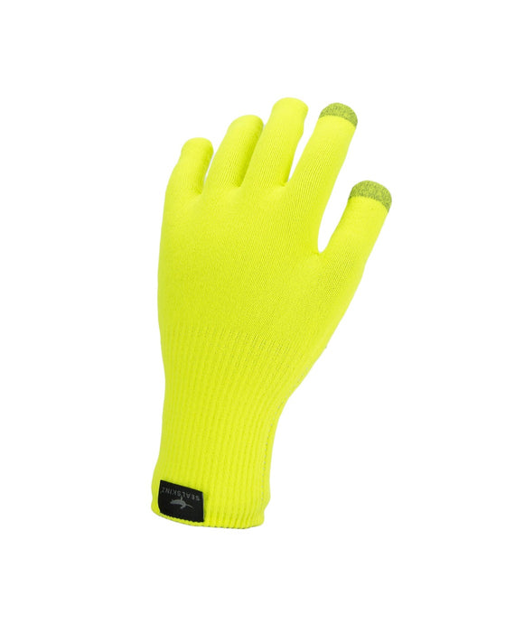 WP All Weather Ultra Grip Knitted Glove - Sealskinz - Neon Yellow