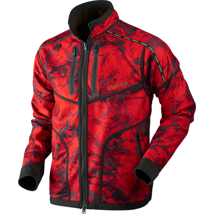 Lynx Reversible fleece jakke Willow green/AXIS MSP®Red Blaze - Härkila